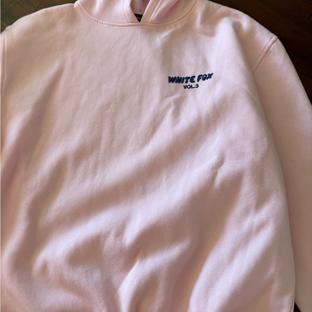 White Fox Pink Hoodie